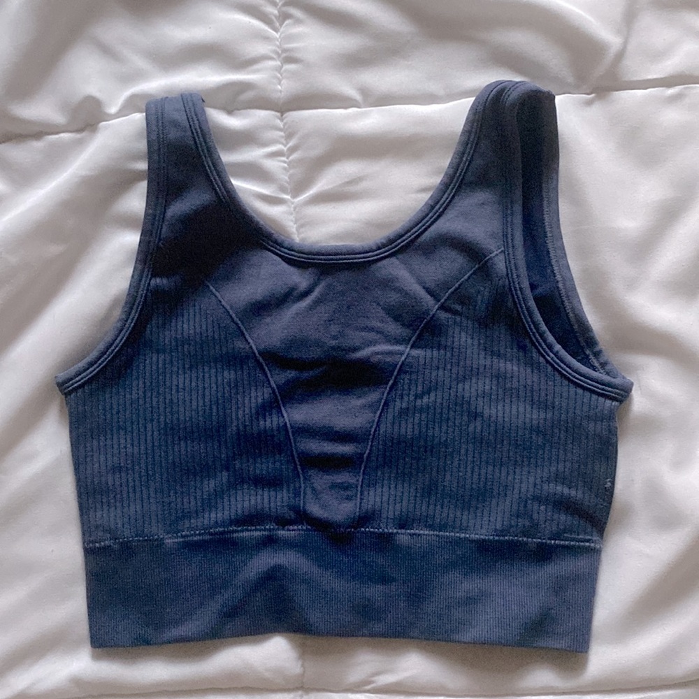 Navy blue sports bra